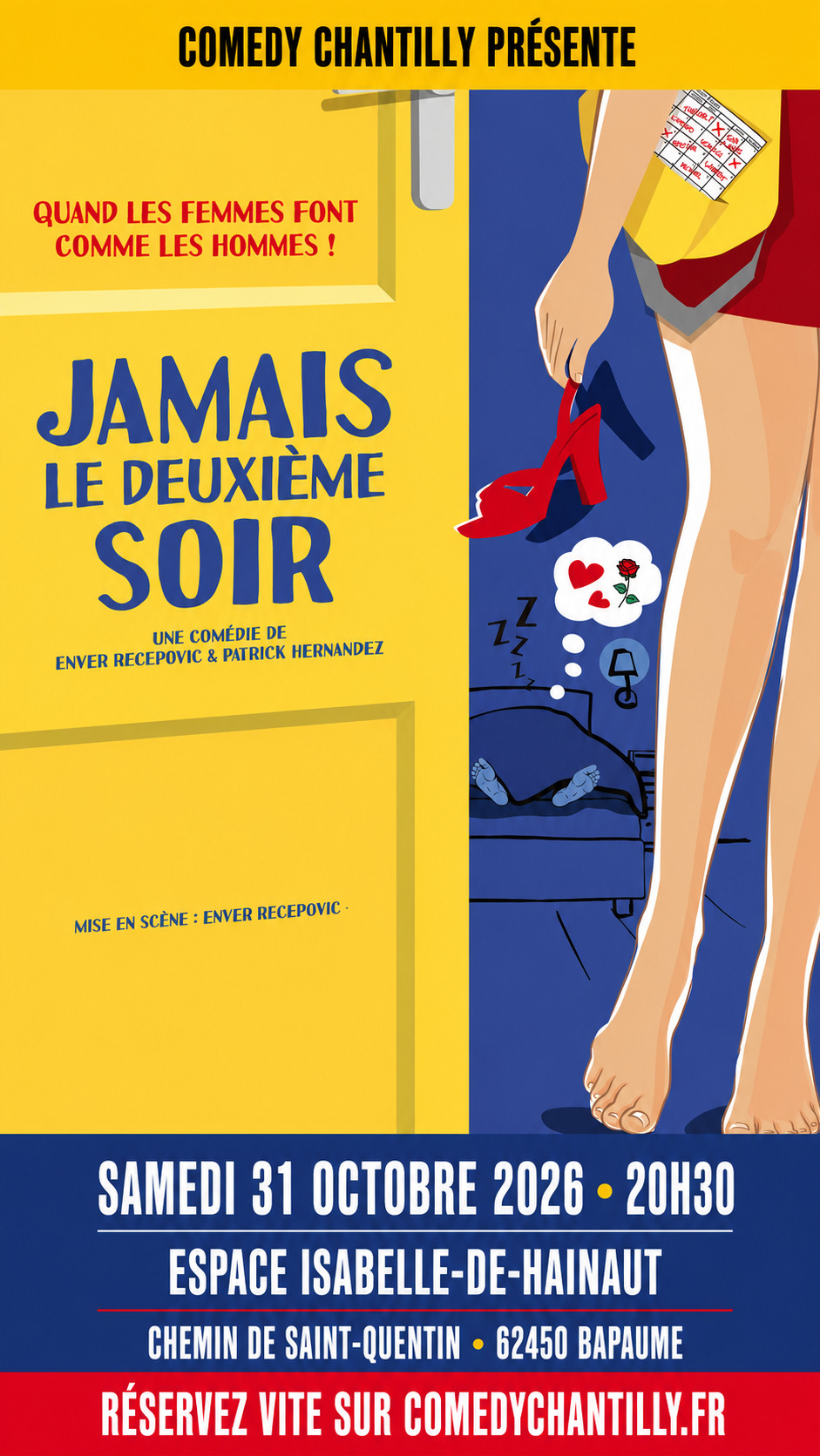Affiche Jamais le deuxième soir – Bapaume – 31 octobre 2026 à 20h30
