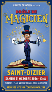Affiche Drôle de magicien – Saint-Dizier – 31 octobre 2026 à 17h