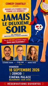 Affiche Jamais le deuxième soir – Beaumont-sur-Oise – 18 septembre 2026 à 20h30