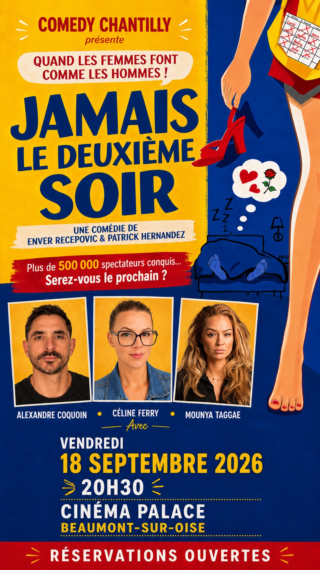 Affiche Jamais le deuxième soir – Beaumont-sur-Oise – 18 septembre 2026 à 20h30