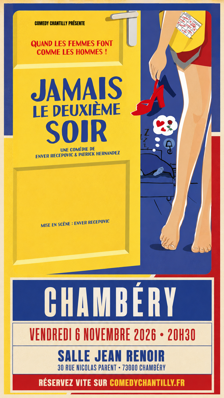 Affiche Jamais le deuxième soir – Chambéry – 6 novembre 2026 à 20h30